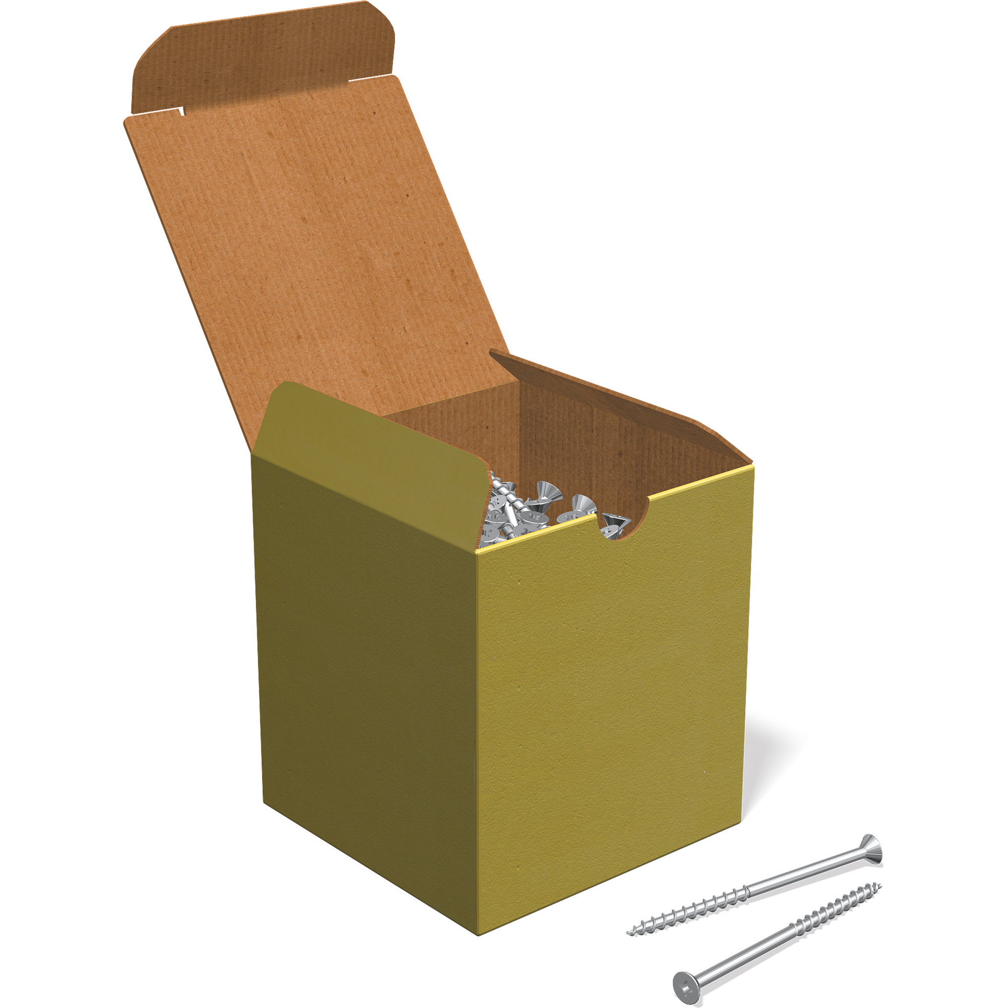 SKRUV TILL 2-KUPIG PANNA ROSTFRI 75X4,8 MM 100/PAKET - Benders