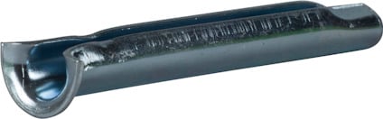 Metallisk expanderplugg i silverfärg på grå bakgrund.