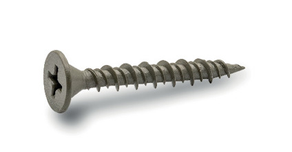 Metallskruv med försänkt huvud och korsspår.