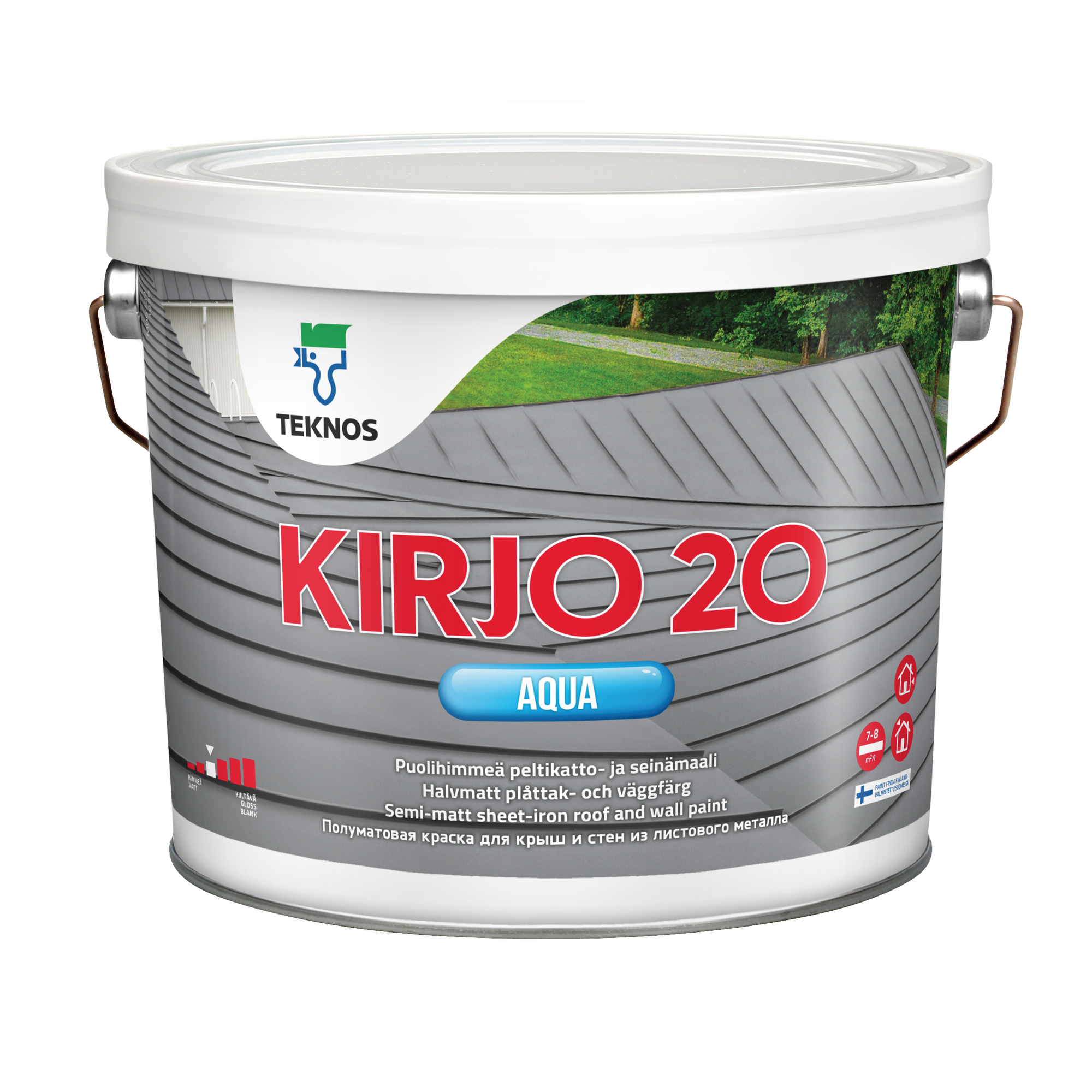 KIRJO AQUA 20 T2515 SVART PLÅTTAKFÄRG - 