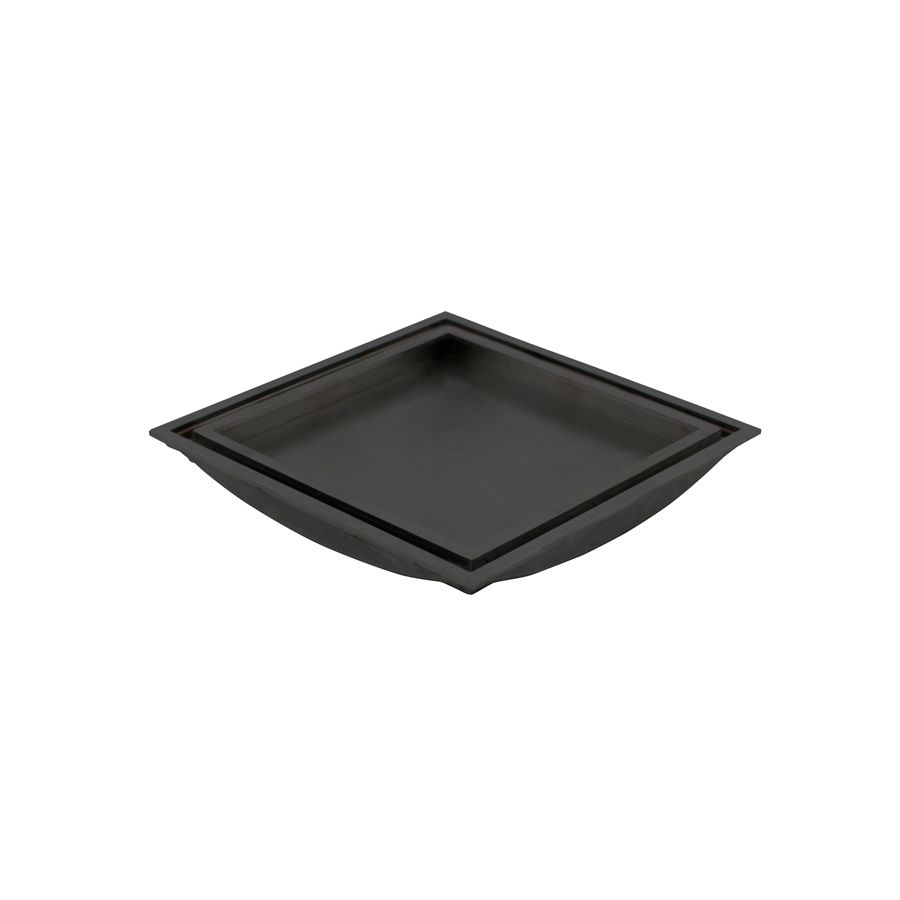 GOLVBRUNNSSIL TILE IN BLACK 147X147MM, SVARTLACKAD AISI304 - 