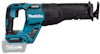 Batteridriven tigersåg från Makita med blått och svart handtag, batterifack markerat "40V max".