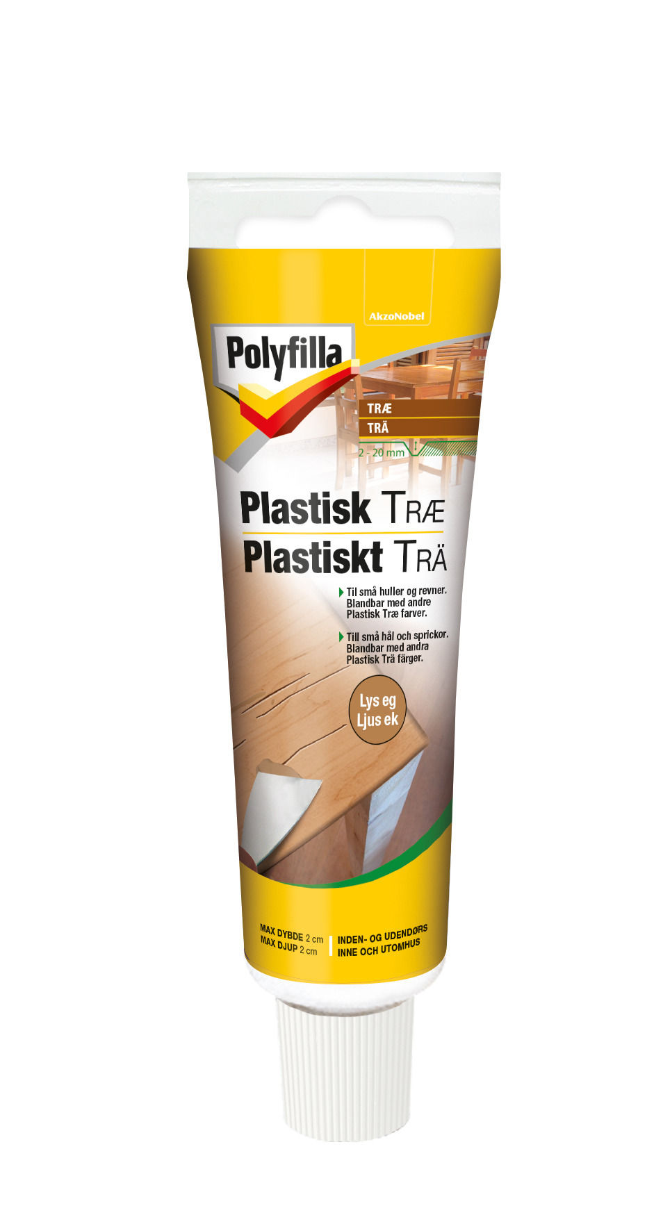 PLASTISKT TRÄ LJUS EK POLYFILLA 75GR - Polyfilla