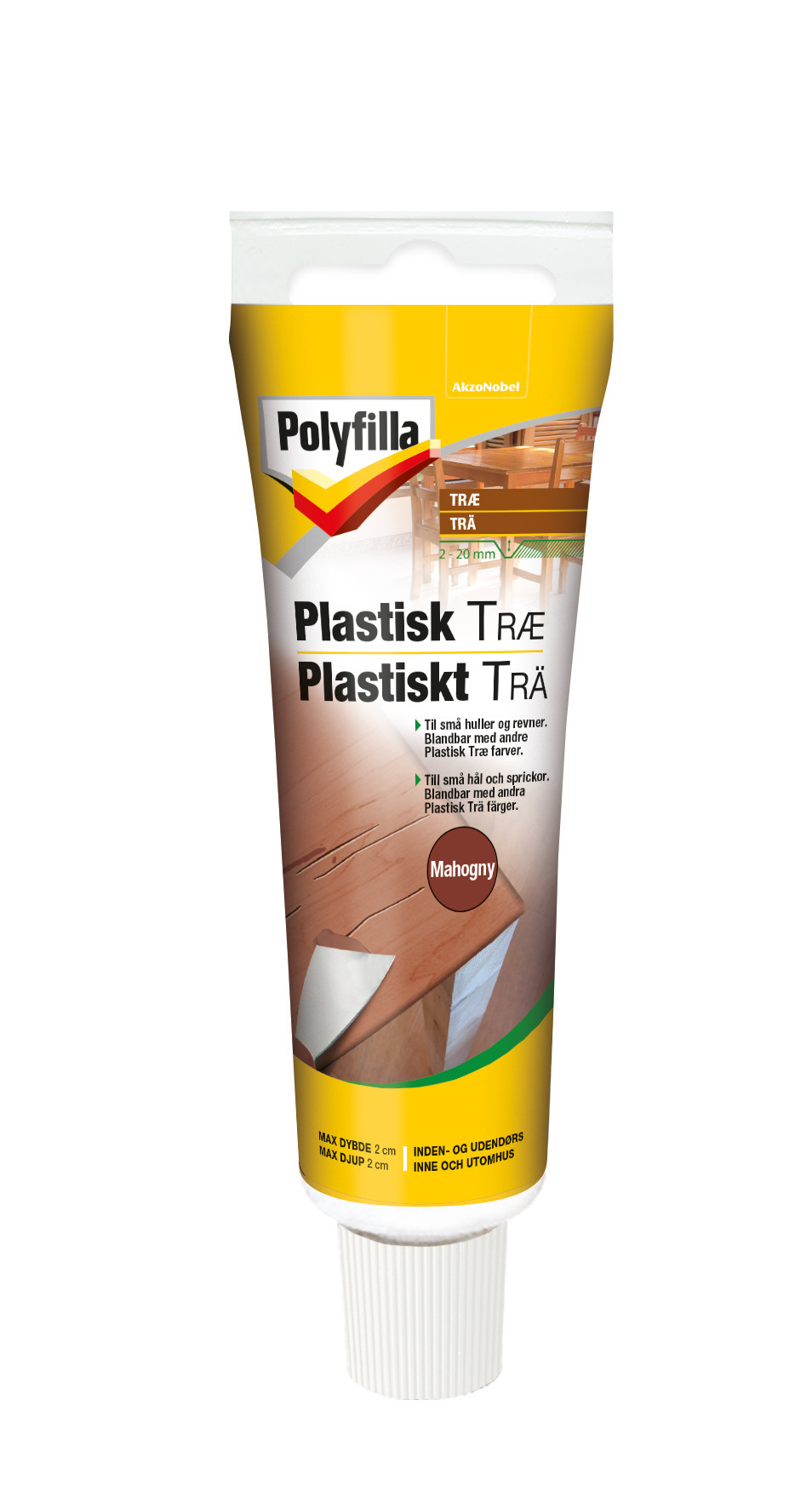 PLASTISKT TRÄ MAHOGNY POLYFILLA 75GR - Polyfilla