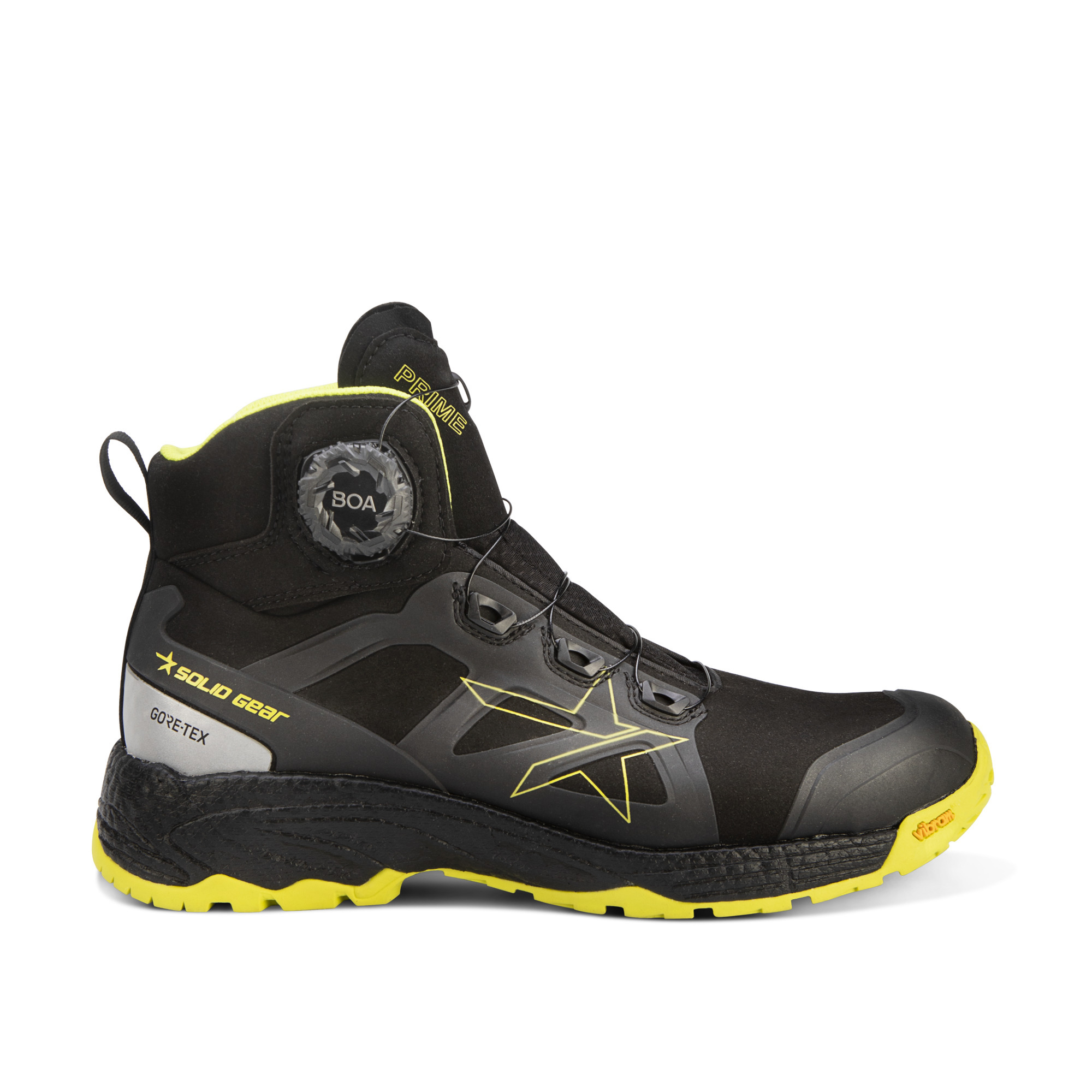SKYDDSKÄNGA PRIME GTX MID SVART/GUL S3 - Solid Gear
