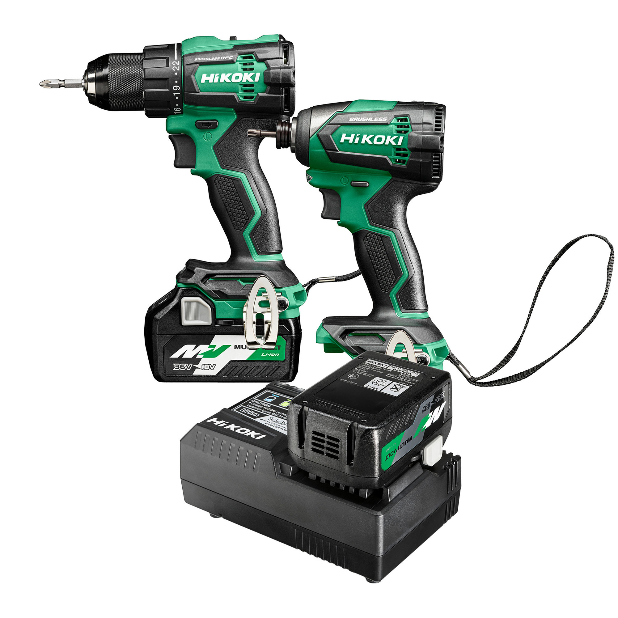 COMBO KIT KC18DE (DS/WH) HSC HIKOKI 18V 2XBSL36A18/UC18YSL3 - HiKOKI