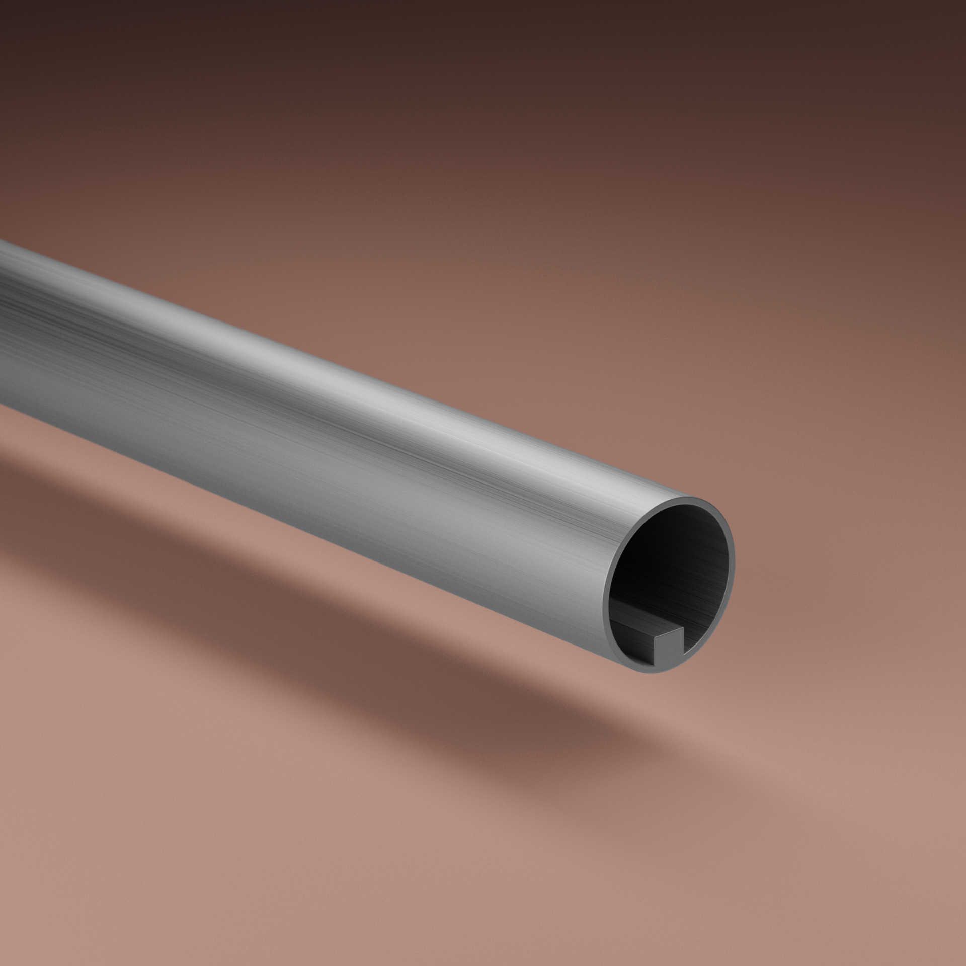 LEDSTÅNG BORSTAD ALUMINIUM 2700 Ø45 - 