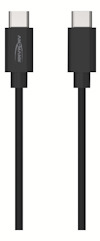 LADDKABEL USB C USB C 1.2 M SVART