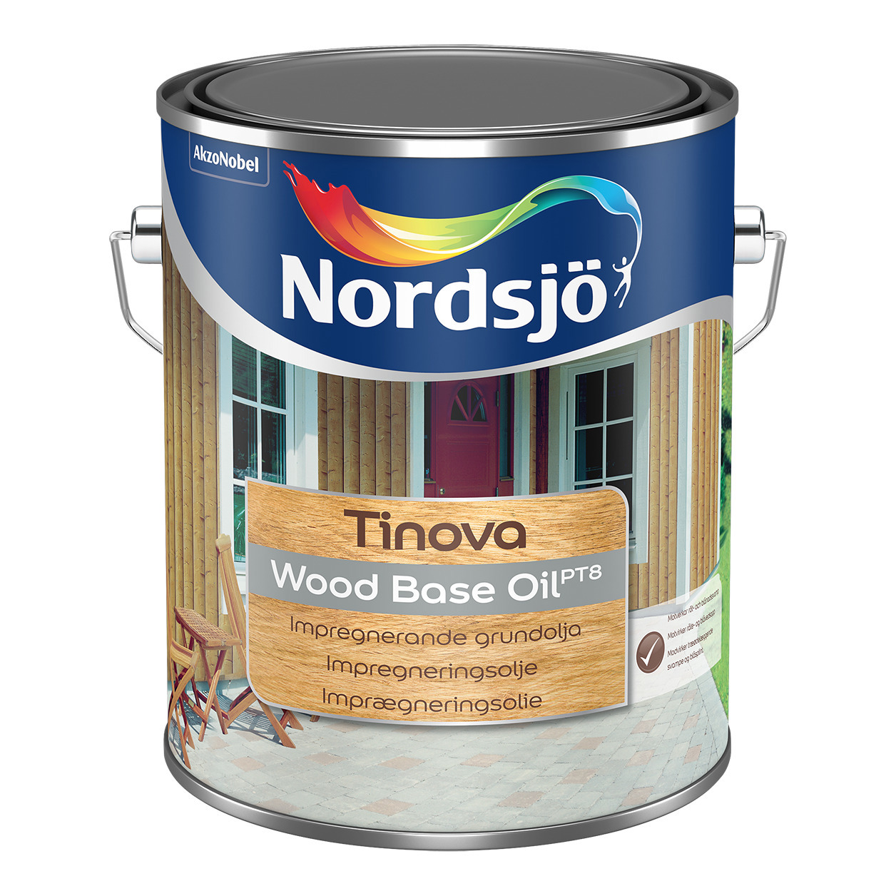 GRUNDOLJA TINOVA WOOD BASE PT8 NORDSJÖ UTOMHUS 1L - Akzo Nobel