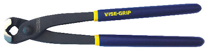 Tång med blå handtag och skärande käftar, märkt "VISE-GRIP" på handtaget.