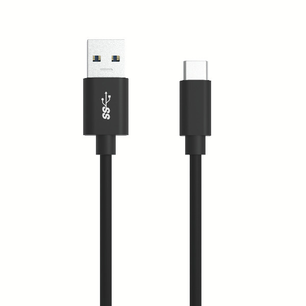 LADDKABEL USB A USB C 1.2 M SVART - Ansmann
