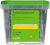 Transparent plastlåda med text: "Grooved Countersunk FZV, 1,7 x 40, Pcs 900, Art 777119, Outdoor C3, ESSVE".