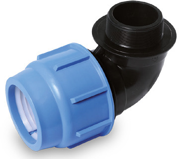 PEM-KOPPLING AV PP VINKEL PLAST-UTVÄNDIG GÄNGA - Gelia