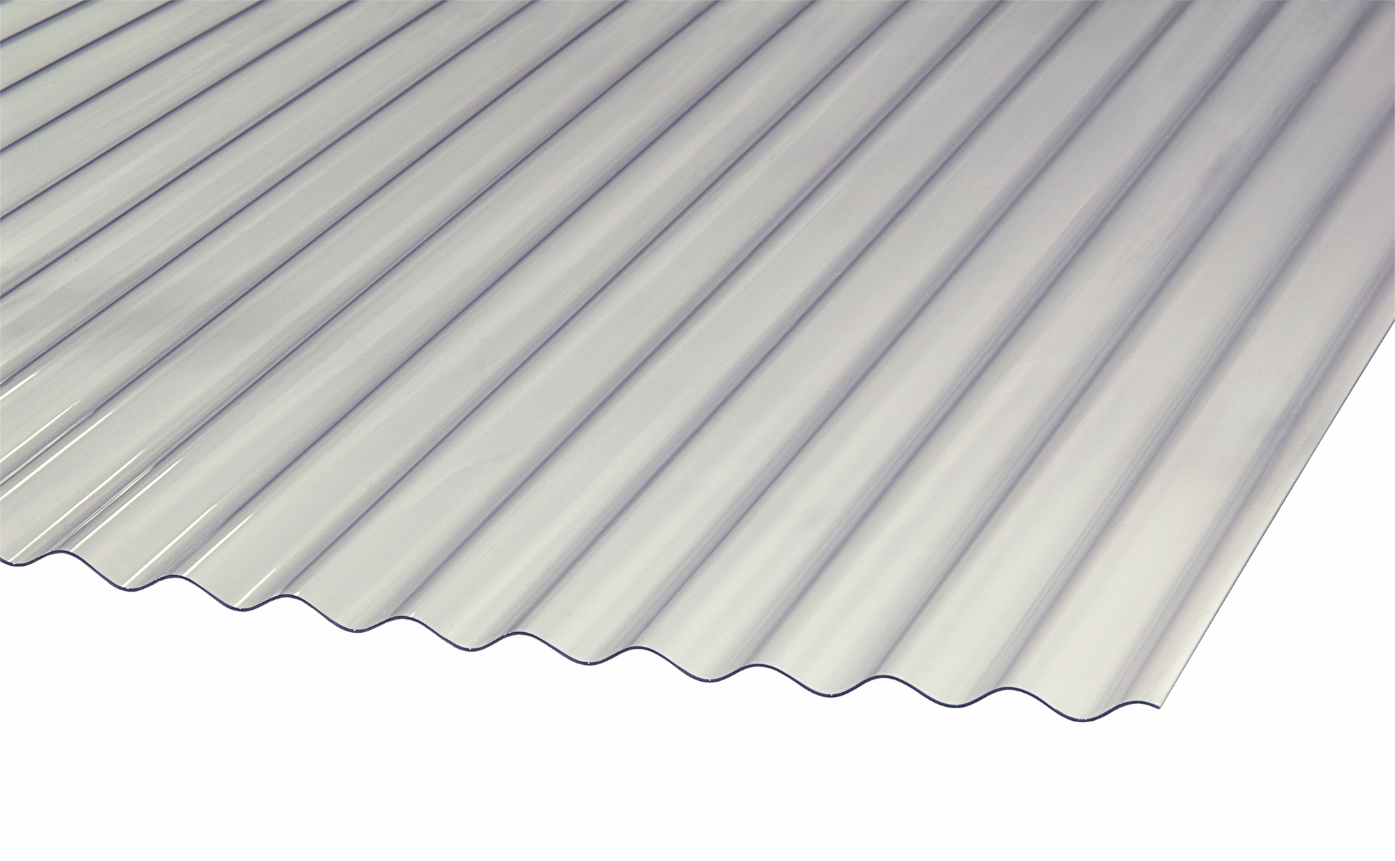 PLAST KORRUGERAD GOP PV-NYL 32/9 KLAR 2000X660MM - gop