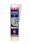 Patron med fogmassa Dana Lim Danaseal Contractor PF 552, cementgrå med applikator och företagslogotyp.