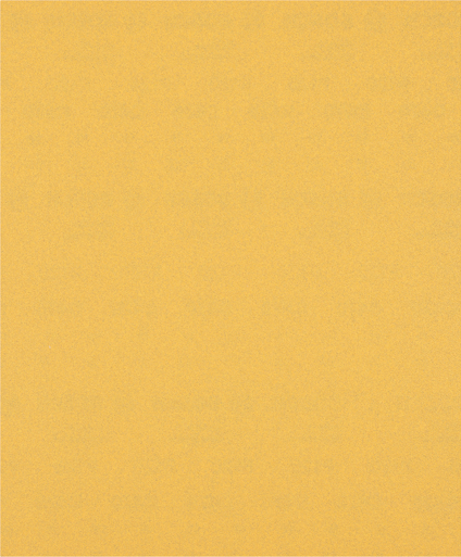Ett ark av sandpapper med en jämn, gul yta.