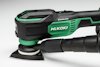 Grön och svart slipmaskin med märket "HiKOKI" och texten "BRUSHLESS" på sidan.