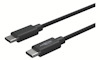 Svart USB-C-kabel med två USB-C-kontakter i ändarna.