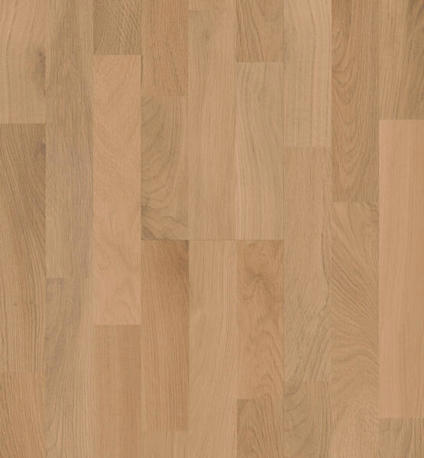 Laminatgolv med naturlig trälook i ljusbruna nyanser och varierande ådringar.